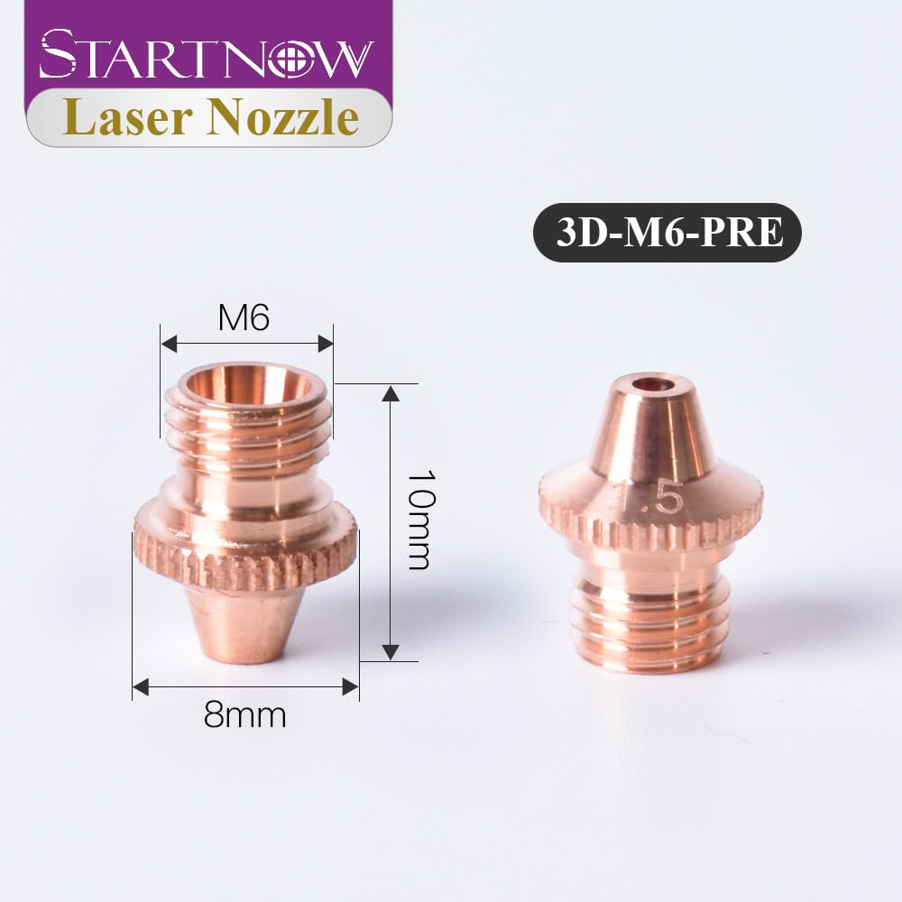 Startnow Testa della macchina per saldatura laser a braccio 3D Ugelli laser Manipolatore automatico in fibra Dispositivo di taglio CNC Precitec Raytools Parts (3D-M8-D (D15) 10 pezzi, 2,0 mm)