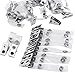 Easytle 30 Pcs Metal Badge Clips with Clear PVC Straps ID Strap Clip Double Holes Badge Holder Clips ID Clip for Badges, Work Badges