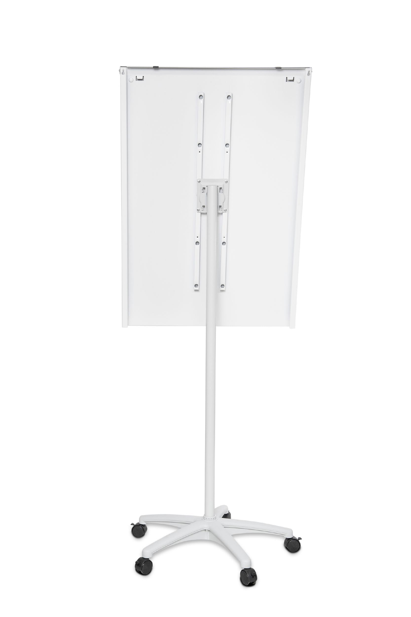 MAUL Flipchart grau mobil MAULoffice höhenverstellbar magnethaftend rollbar | stabiler Stand beim Schreiben, anpassbare Arbeitshöhe, schnell im Raum positioniert, Zubehör griffbereit, robuste Tafel