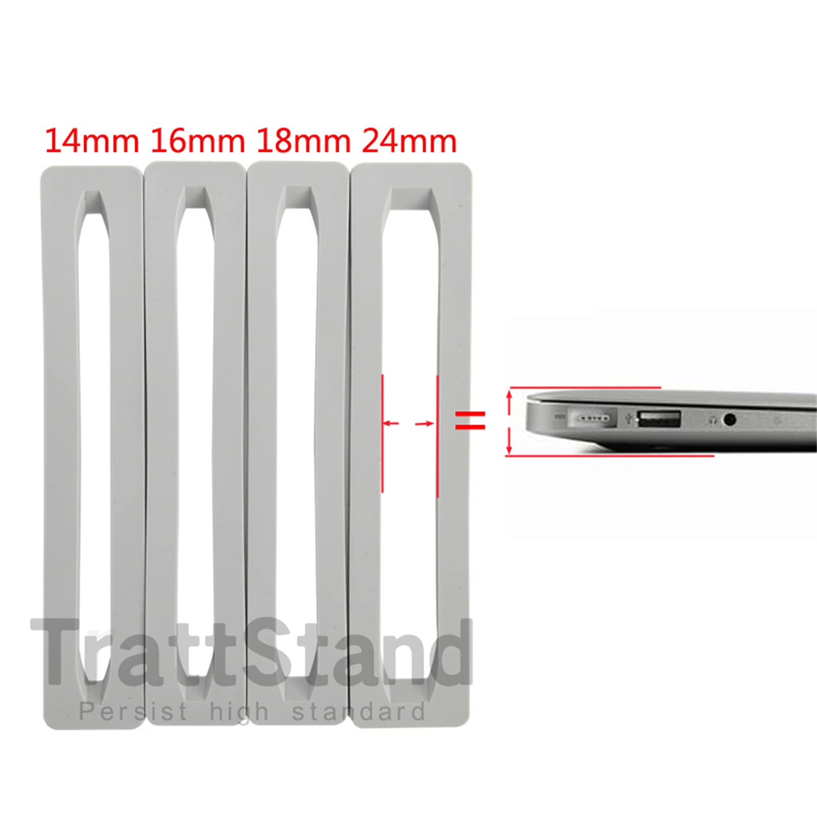 Supporto Portatile per Laptop Supporto Verticale Stabile in Lega di Alluminio Supporto da Tavolo Eretto Salvaspazio Antiscivolo,