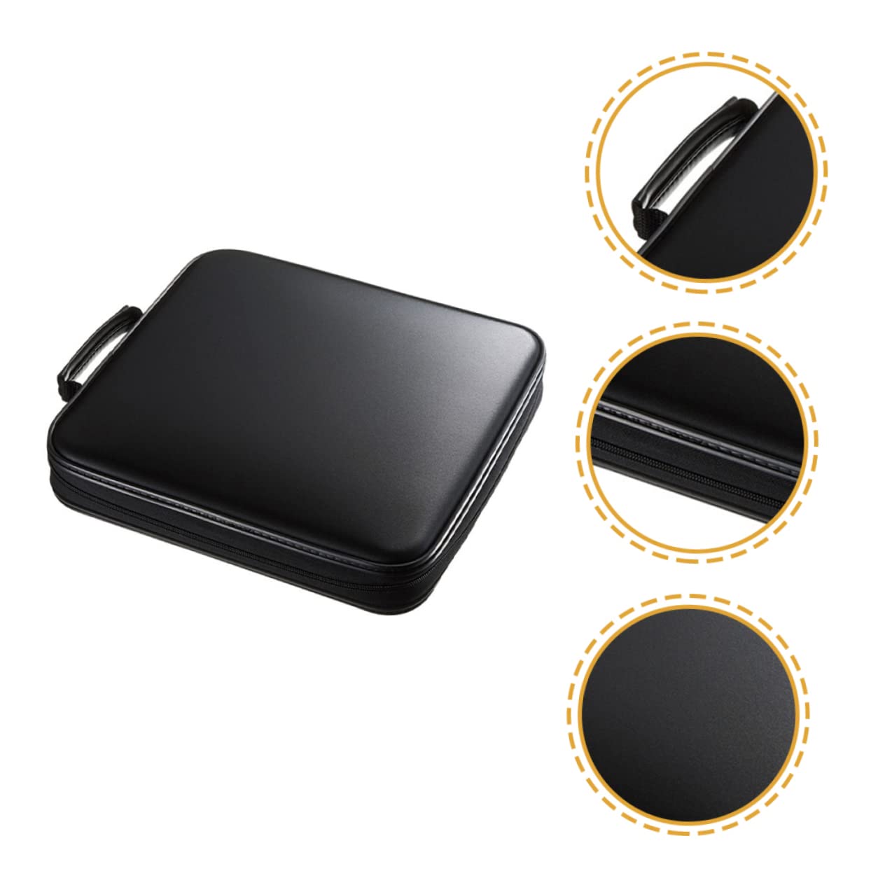 Hemobllo Custodia per CD Cerniera in Plastica Porta CD per Casa Custodia per Dvd Esterna Grande Capacità Leggero e Portatile Protezione da Polvere e Graffi