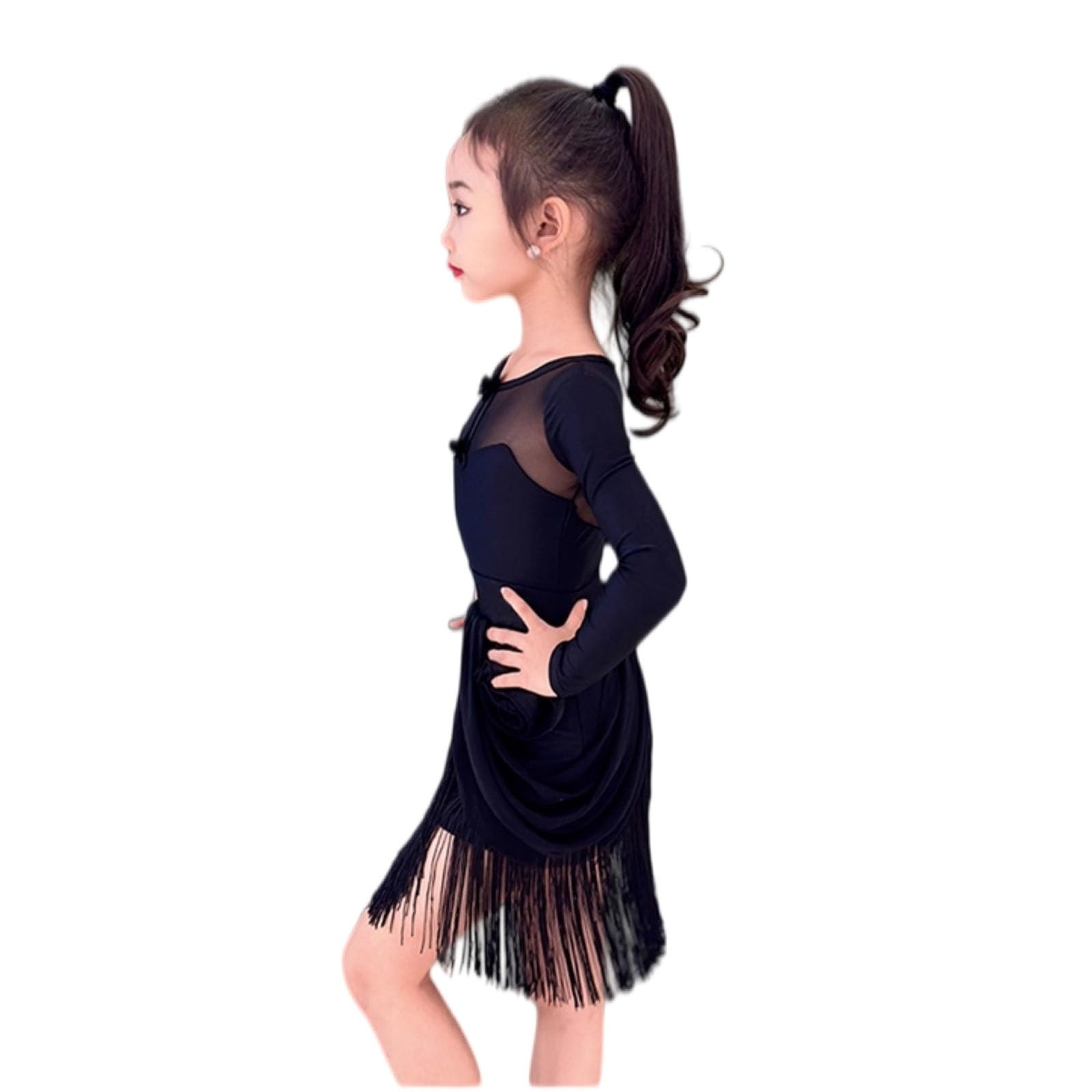 2026 Nuevos Vestidos De Baile Latino Leotardos De Manga Larga For Niñas