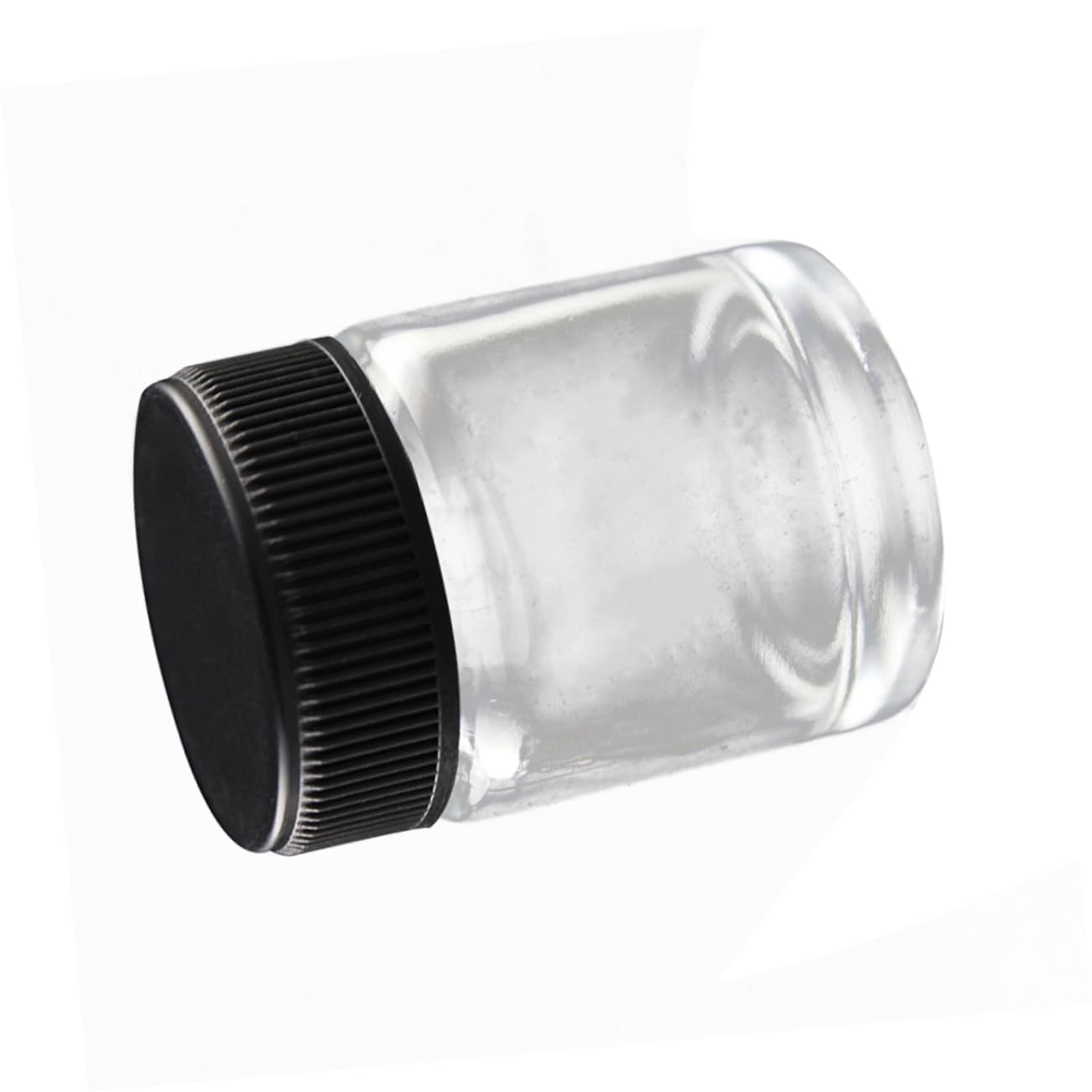 IWOWHERO 22Cc Airbrush Glass Bottles with Plastic Lid Clear Paint Jars for Feed Airbrushes Compatible with Master and Badger Brands for Artists and Painters