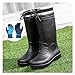 YANMUZI Stivali per Celle Frigorifere, Stivali da Pioggia Uomo Donna Stivali da Pioggia Impermeabili Antiscivolo Stivali Termici con Coulisse Regolabile Ultraleggeri,Black-40-41