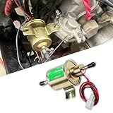 PACLVIO Electric Fuel Pump, Fuel Transfer Pump, 12v Electric Transfer Universal Low Pressure Gas Diesel Fuel Pump 3-6 psi HEP-02A, Low Pressure Fuel Pump Replacement for Motorcycle ATV Trucks Boats