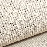 19' x 28' 18CT Counted Cotton Aida Cloth Cross Stitch Fabric (Natural Oatmeal)