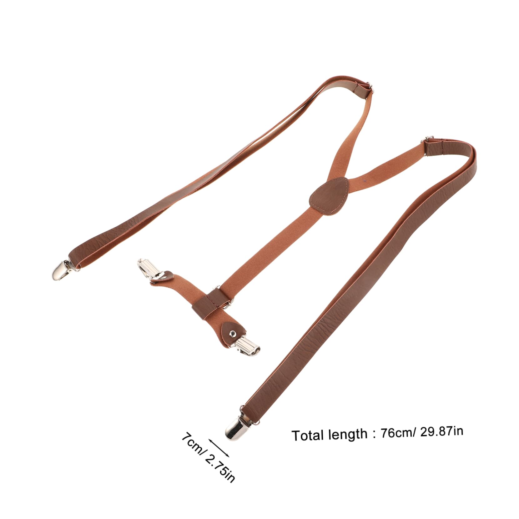FRCOLOR Comfortable Adjustable Elastic Strap Suspenders for Men and Women Shaped Design Durable Material Versatile Pant Accessory for Everyday Wear Stylish Clips for Jeans and Dress Pants