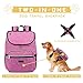 BAGLHER Travel Dog Backpack - Detachable Travel Dog Food Container for Pet Supplies Dog Gear Backpack,Dog Bag for Traveling with 2 Silicone Collapsible Bowls and 2 Food Baskets Pink