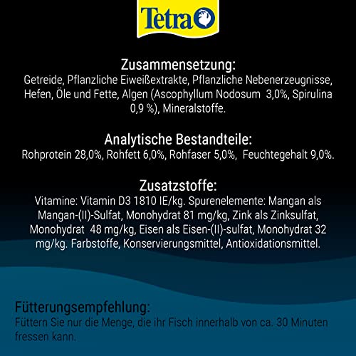 Tetra Pleco Algae Wafers - Fischfutter mit Spirulina-Algen für algenweidende Bodenfische, 250 ml Dose