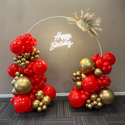 Bezente Red Balloons Latex Party Balloons - 100 Pack 12 inch Round Helium Red Balloons for Christmas New Years Casino Theme Wedding Birthday Patriotic Party Decorations - Image 3