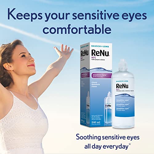 ReNu Multi Purpose Contact Lens Solution 4 x 240ml - Soft Contact Lenses for Comfortable Wear - Gentle on Sensitive Eyes - Clean, Disinfect, Rinse, Lubricate and Store your Lenses - Lens Case Included - Image 4