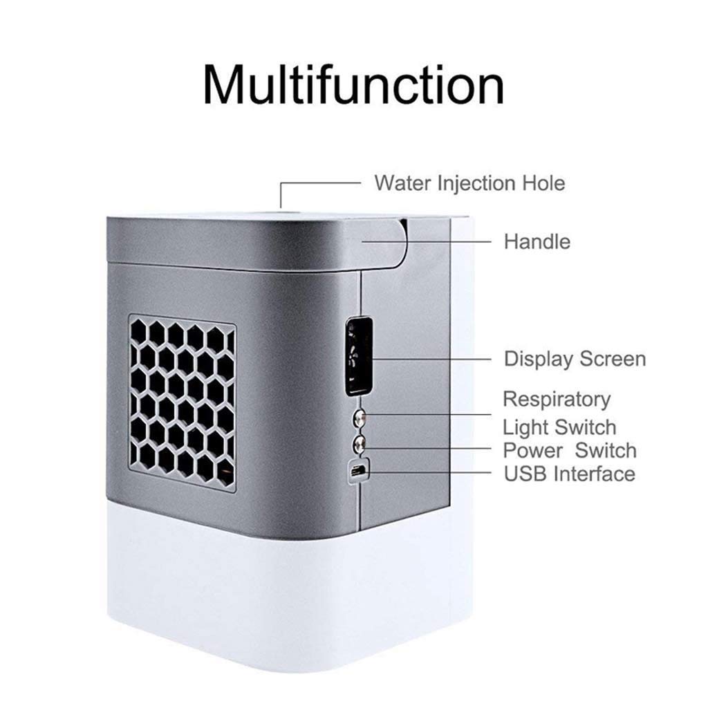 Enfriador de Aire para Oficina en casa Enfriadores evaporativos Mini Aire Acondicionado, Enfriador de Aire Personal portátil Humidificador y purificador de Aire Enfriador