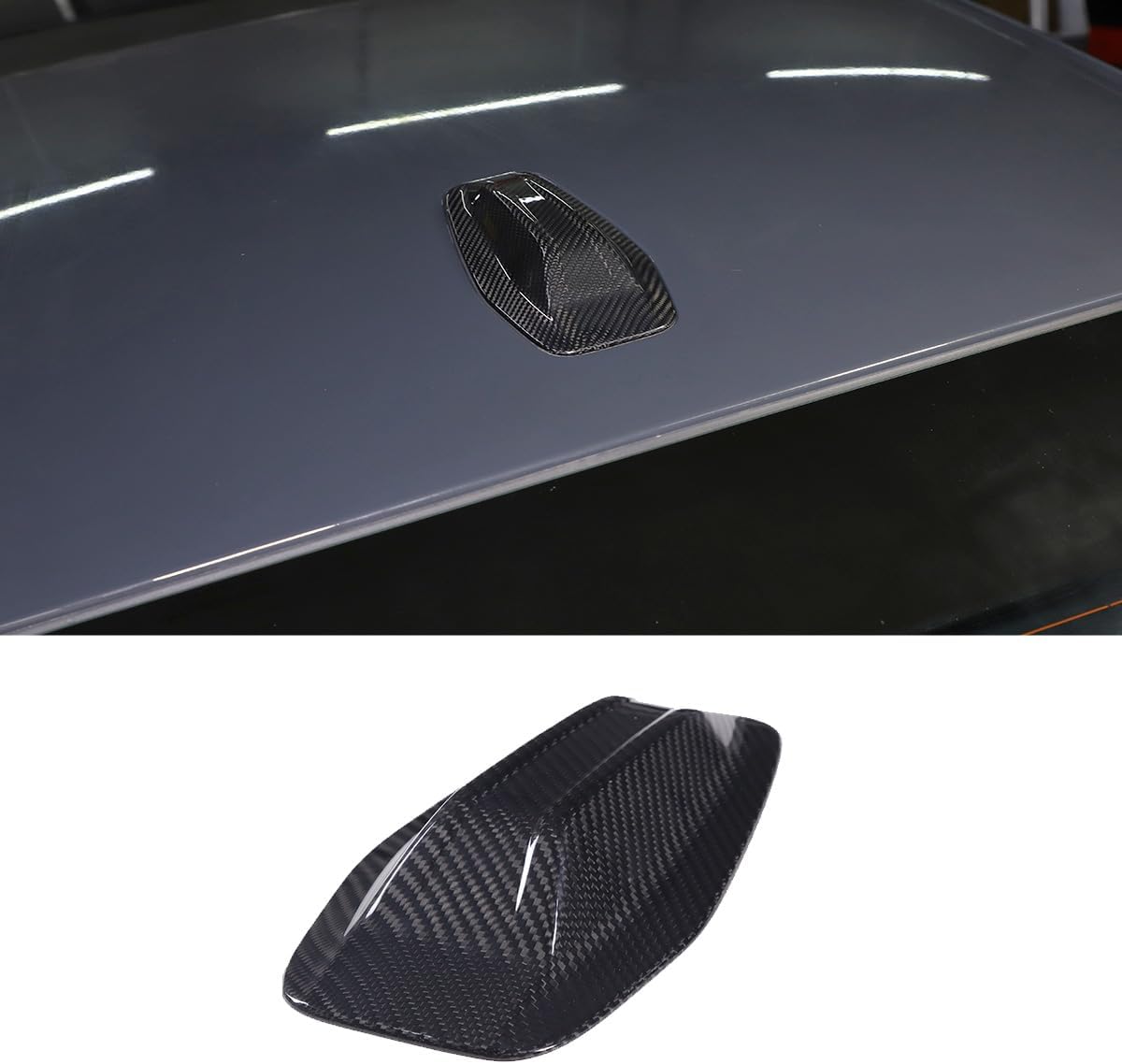 Real Carbon Fibre Trim Fit for BMW 4 Series G26 2021-2023 Roof Shark Fin Antenna Decoration Cover Car Exterior Accessories (Black Carbon Fiber)