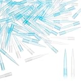 BENECREAT 600pcs 1000 uL Pipette Tips, 2 Colors Sterile Bulk Pipette Tips, 1 ml Dropper Accessories for Most Popular Pipettes, Laboratory Work, Industrial Applications, White and Blue