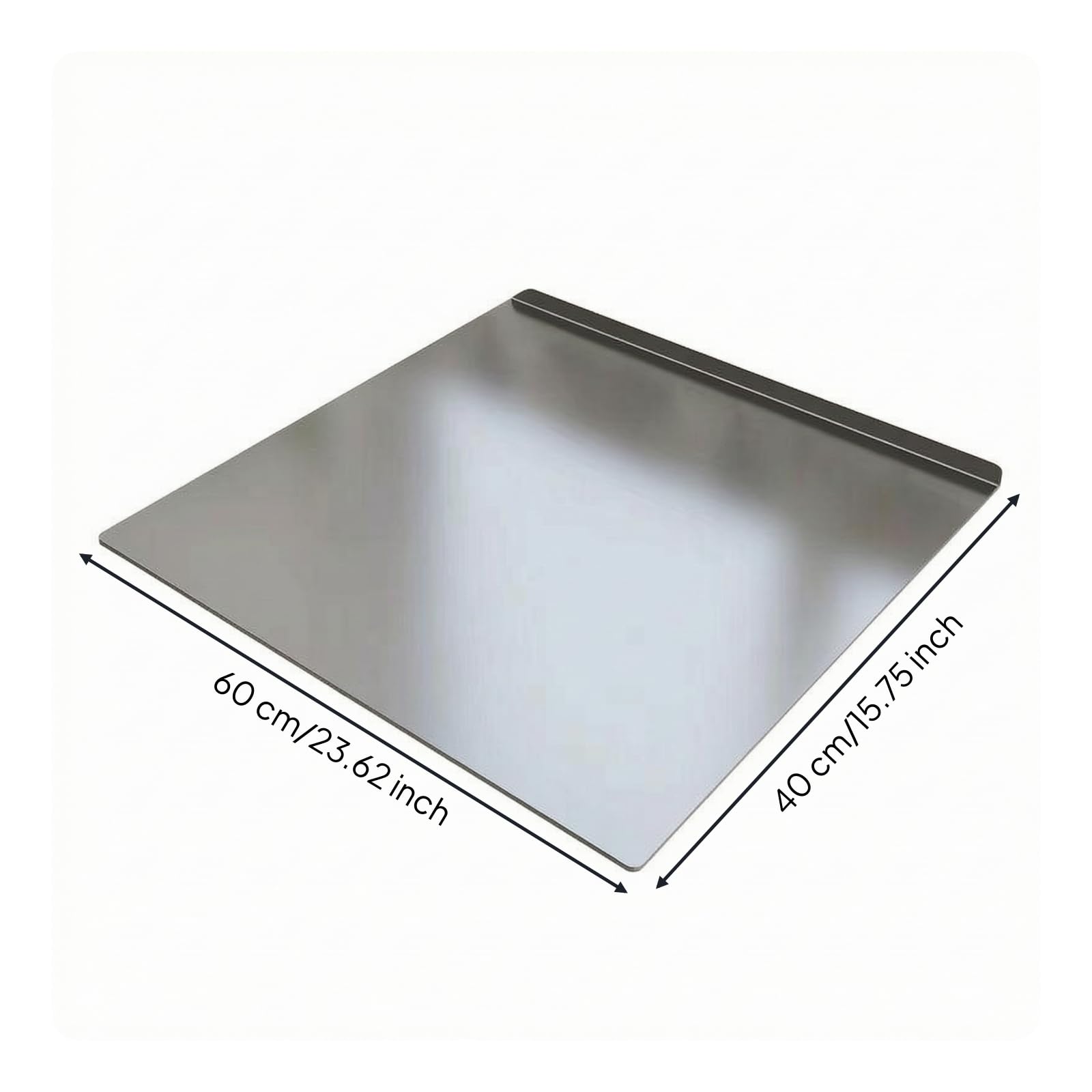 Spianatoia in Acciaio Antibatterico, 40cmx60cm