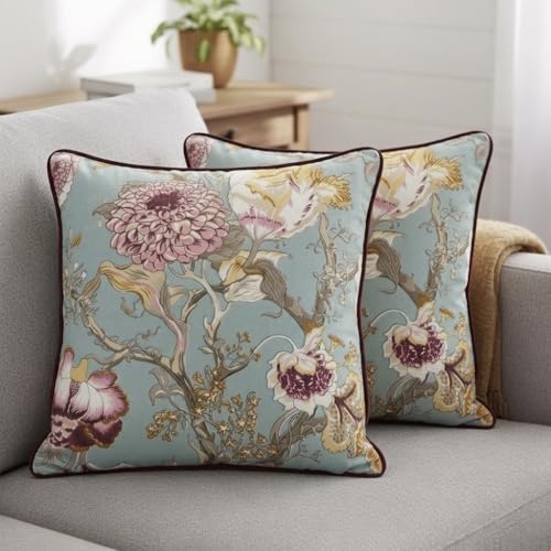 Image of Handmade Throw /Pillow Cushion Cover : 100% Cotton Fabric : High Thread Count : Set of 5