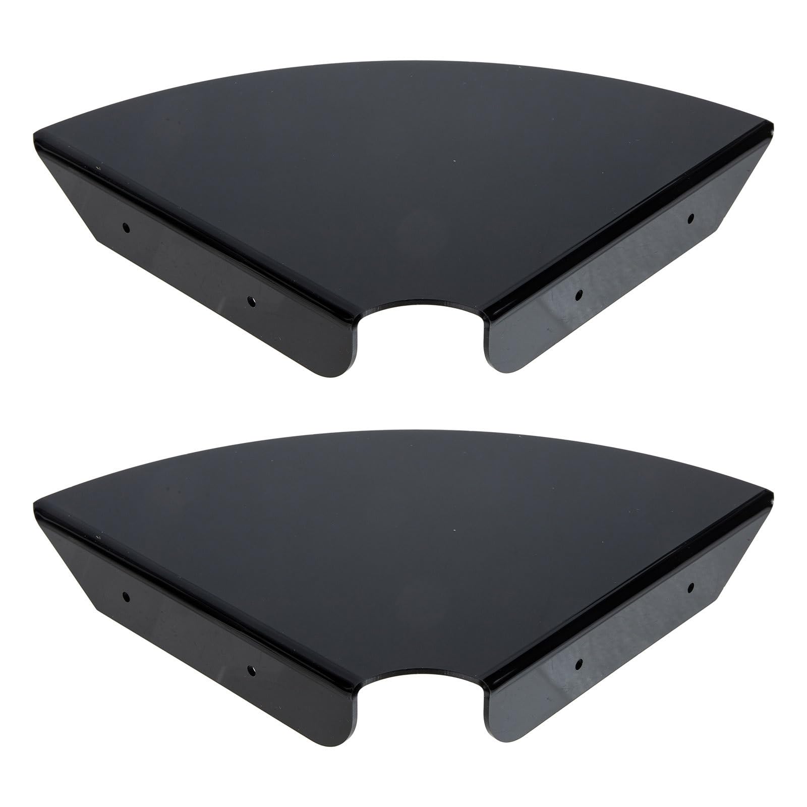 2 Juegos de Estantes Flotantes de Acrílico para Esquina Estante de Pared Multiusos Negro Soporte Compacto para Sala de Estar Cocina y Baño Diseño Práctico y Ahorro de Espacio