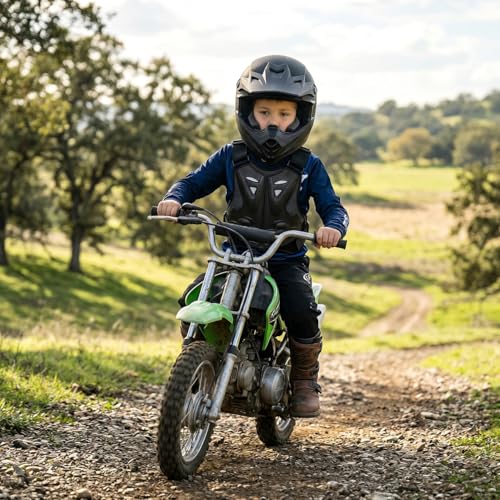 Protector de pecho para niños HANABASS con correas ajustables para motocross 4
