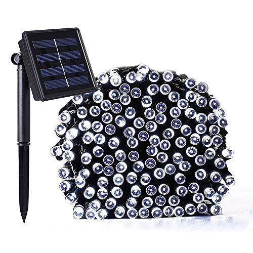 Solar Christmas String Lights, 72ft 200LED Outdoor String Lights, Waterproof 8 Modes Decorative LED Lights for Indoor Outdoor Home Xmas Trees Garden Yard Party Wedding Lawn Patio White