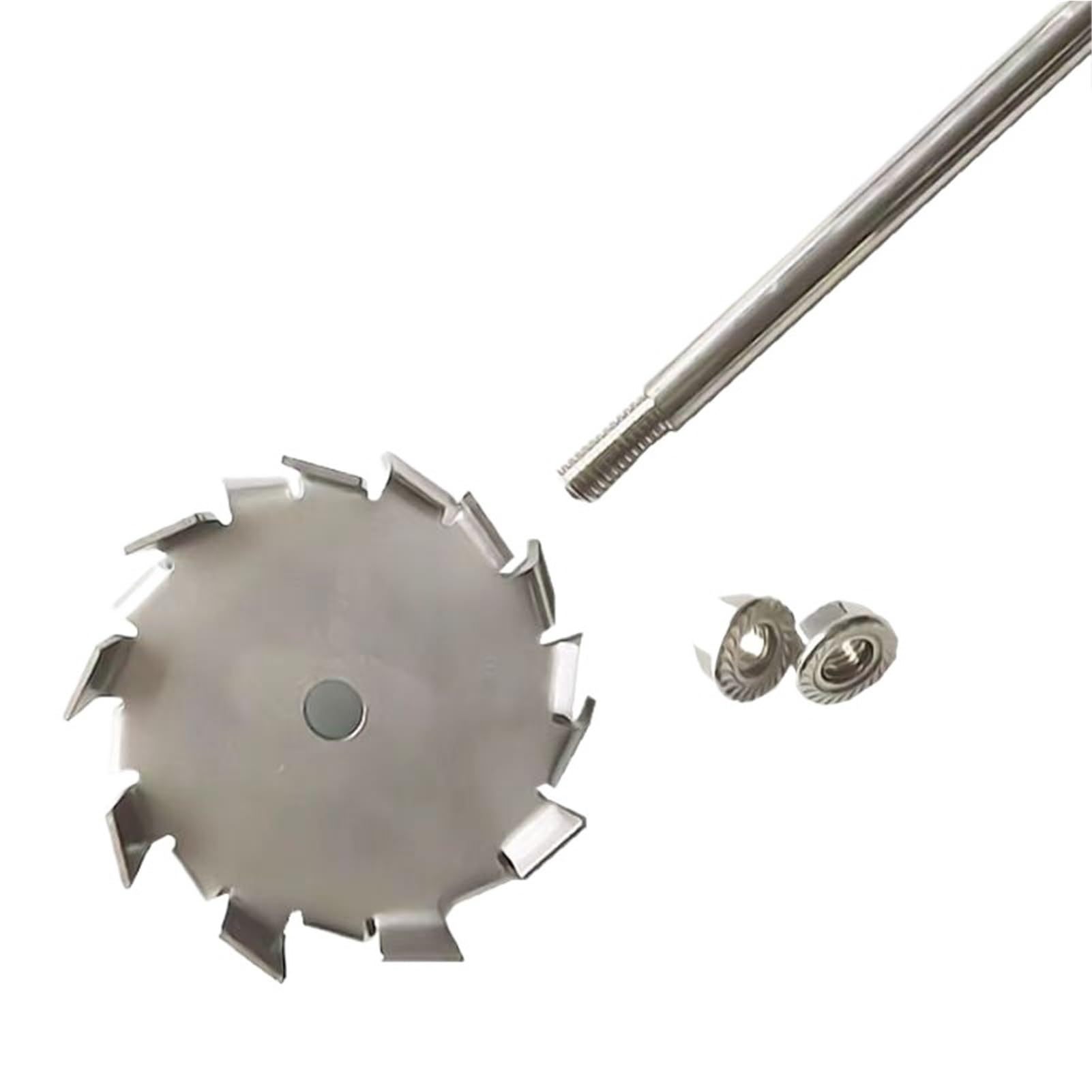 Asta di agitazione sopraelevata, Agitatore a disco a denti di sega in acciaio inossidabile 304 con asta di agitazione, 30-120 mm(50mm disk with rod)