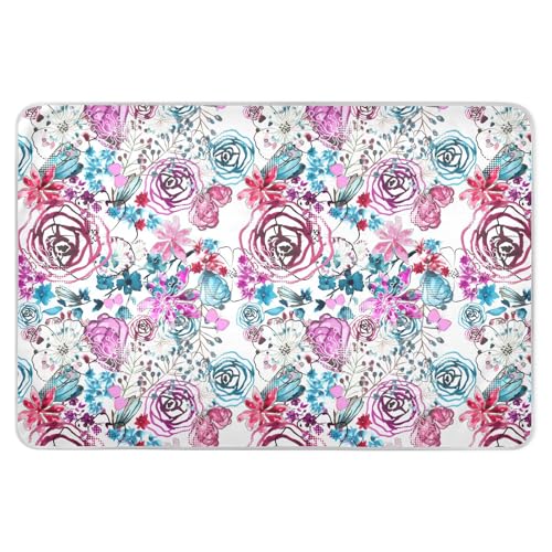 Almohadilla de orina de entrenamiento para orinar con flores coloridas, extra grande, resistente al agua, almohadillas para orina de bebé, aptas para la piel, para niños para mojar la cama, 52