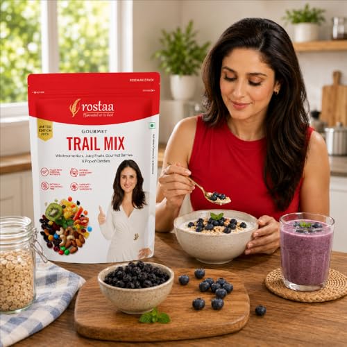Image of Rostaa Gourmet Trail Mix 340gms | Colourful, Nutritious and Naturally Energising | A delightful blend of candied fruits and premium nuts