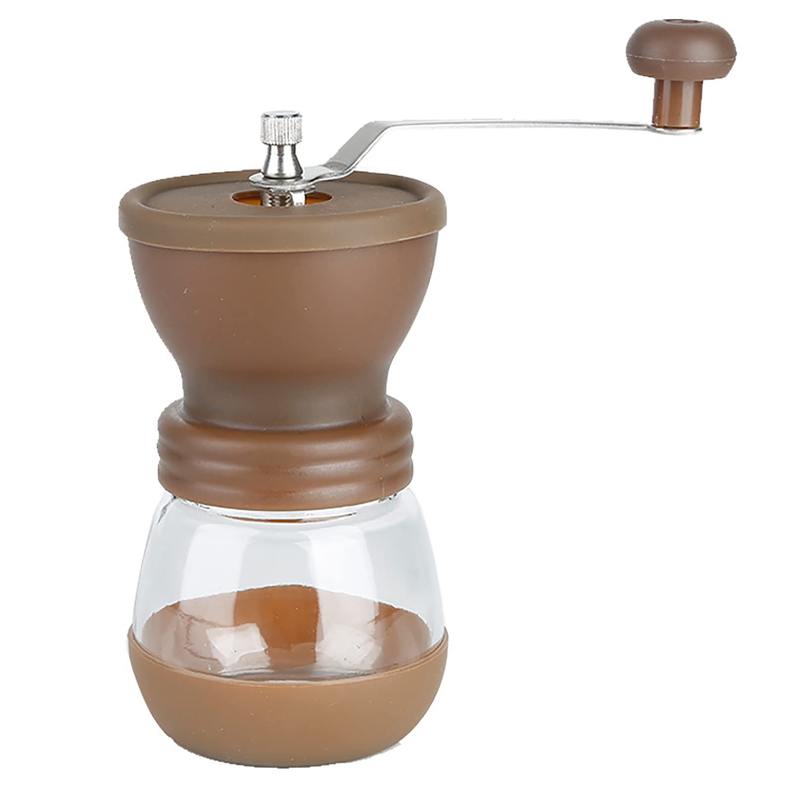Moulin à café manuel marron au design compact pour un brassage de précision