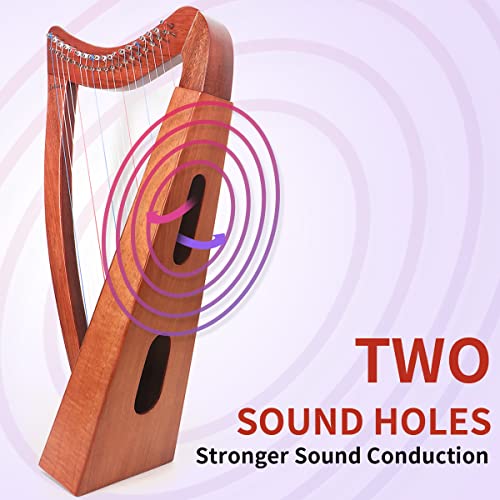 Lotkey MI3822-LUS Harp, Lotkey 19 Strings Lyre Harp thumb #4