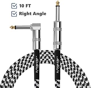 MIMIDI Electric Guitar Cable 10 ft Bass Cord - 1/4 Inch Straight to