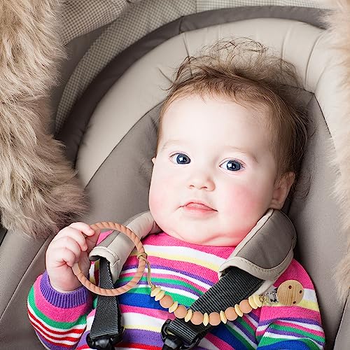 Image of Pacifier Clips for Baby Boys, Silicone Baby Pacifier Holder BPA Free, 2Pack(Sage, Ether)