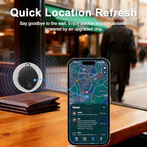 Air Tracker Tags 4 Pack, Bluetooth Item Finder Compatible with Apple Find My (iOS Only), Key Finder & Luggage Tracker with Left Behind Alerts, Lost Mode & Replaceable Battery - image 3