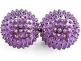 2x DBT Skills Igelball | Magnetischer Hochstress Akupressurball | Lila | 32mm Durchmesser | zum Stressabbau oder zur Massage, gegen Anspannung und für mehr Beweglichkeit und Konzentration