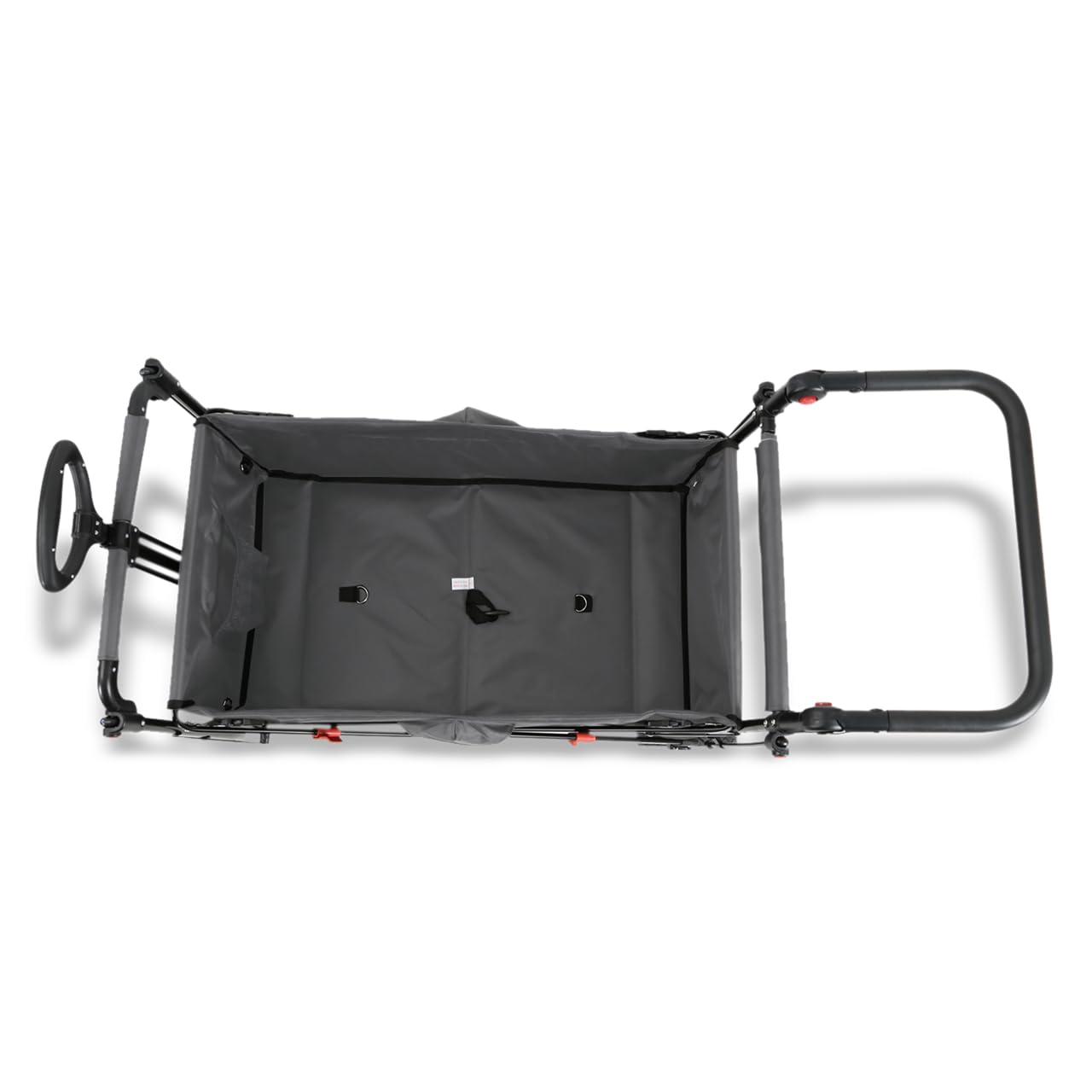FUXLIFE Carrito Plegable FX-CT700 Gris con Frenos, Asiento Acolchado, asa Ajustable, Carro Resistente para excursiones, jardín y Playa, Plegable y Compacto