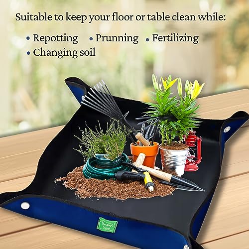 Bombay Greens Gardening Repotting Mat for Plants | Sturdy Handmade Foldable Mat | Plant Transplanting Mat | Unique Garden Tools Useful for Seedling Tray, Succulents, Bonsai and House Plants