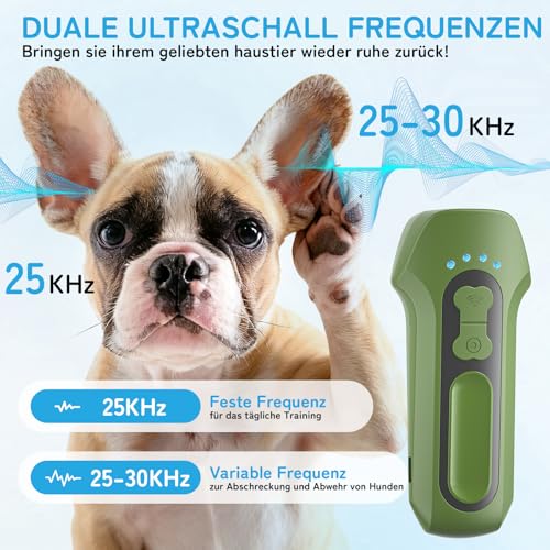 Holercoco Anti Bell Gerät Hunde, Antibell Ultraschall Gerät, Tragbares Stopp-Bell-Gerät für Hunde, Sicher und Human, 50 Fuß Reichweite, Bellkontrolle für Innen/außen, Korrigiert das Verhalten