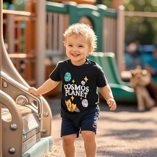 Image of DEEKEY Toddler Boys Shirts Short-Sleeve Little Kids t Shirts Boys' Tops, Tees & Shirts Graphic TEE Age for 2-7 Years 4-Pack