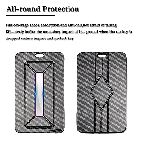 Hibeyo Abs Car Key Card Cover For Bmw 5 Series 535Le New 3 Series X7 Ix3 8 Series X5 530Li With Keychains All-Inclusive Card Protection For Bmw Accessories-Carbon Fiber Black #TOP5