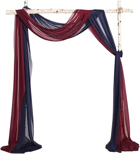 2 paneles de cortinas de arco de boda de 20 pies sin arrugas, tela drapeada, ligeramente brillante para decoración de ceremonia de boda, recepción,