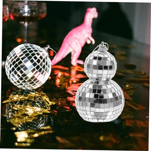 Bola Espejada Colgante para Fiesta, Ornamento Reflectivo de Espejos DIY para Decoración Familiar miniatura 6