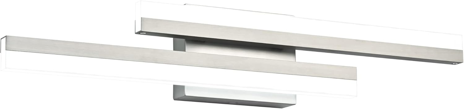 PRESDE 24 Inch Vanity Light Brushed Nickel Bathroom Light Fixtures Over Mirror LED Modern Bath Lighting Bar Dimmable