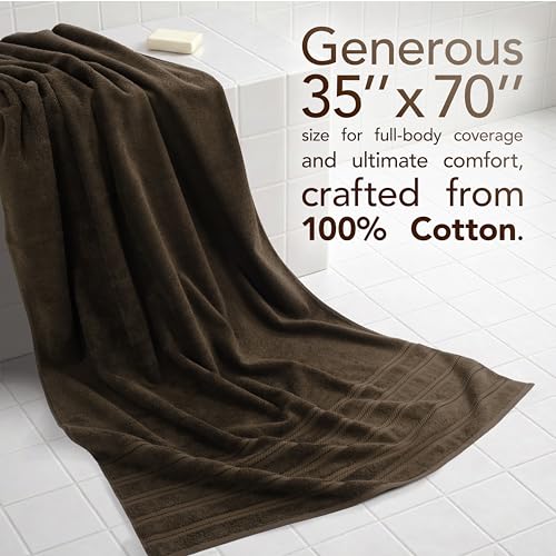 Image of American Soft Linen 100% Cotton Luxury Turkish Towels, 2PC 35x70 Bath Sheet | Soft Absorbent Quick Dry OEKO Tex Standard 100 Certificated Durable Machine Washable Breathable Premium Hotel Quality