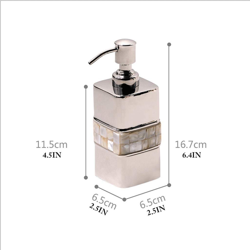 Dispenser di sapone da appoggio, contenitori per liquidi con anello decorativo per pompa doccia in acciaio inossidabile creativo 700 ml/23,7 once per dispenser di sapone da bagno