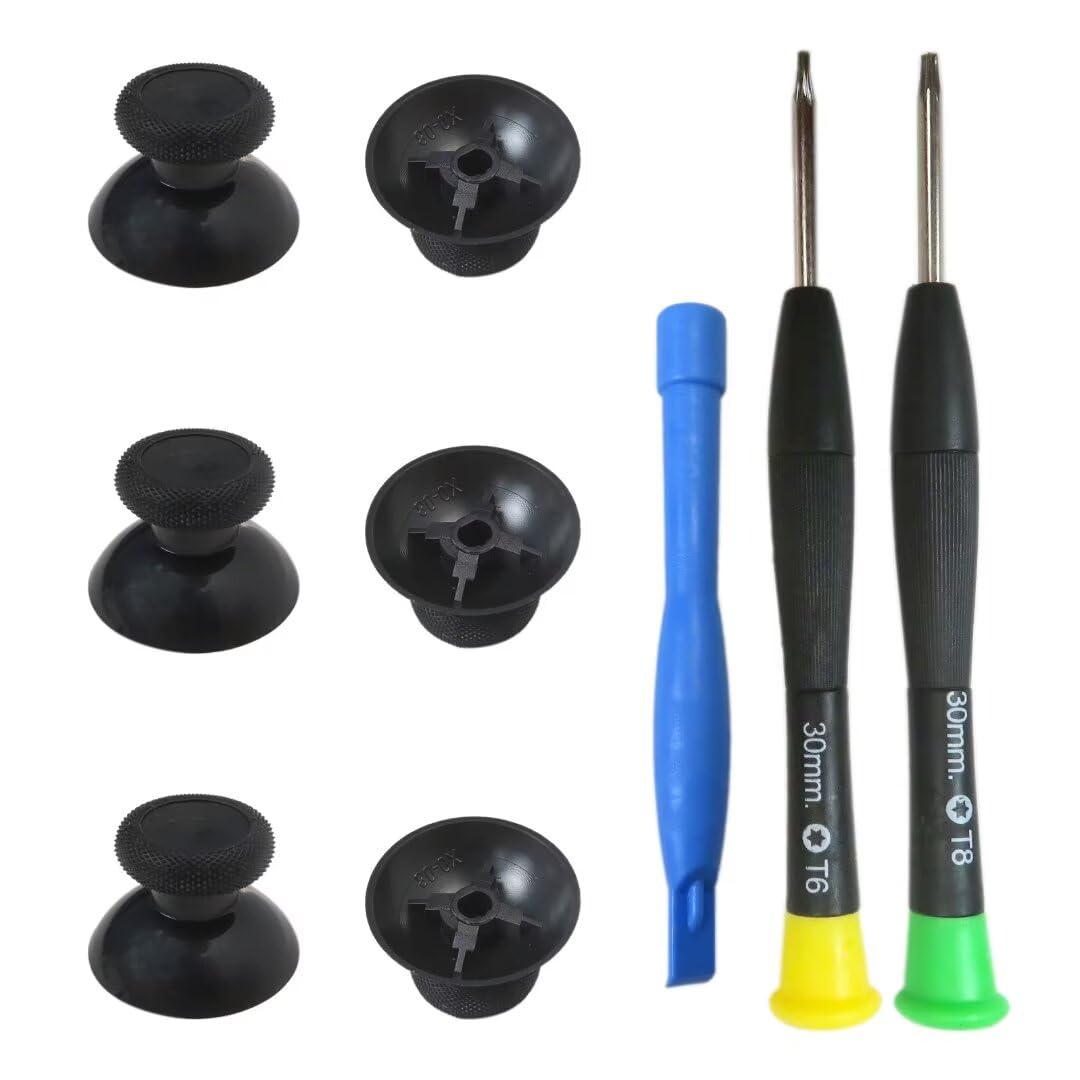 Controller Rubberized Thumbsticks Analog Thumb Sticks Kit Compatible for Xbox One/One S/One X Controller,Includes T8 T6 Screwdriver