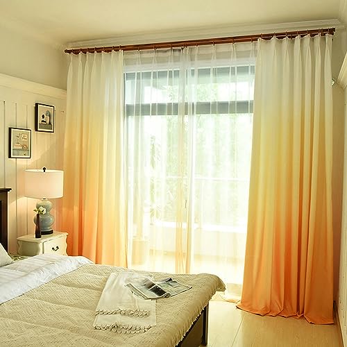 Cortinas semiopacas de gradiente simple para sala de estar, comedor y dormitorio, elegantes cortinas de tela para control de luz y privacidad, decoración elegante del hogar