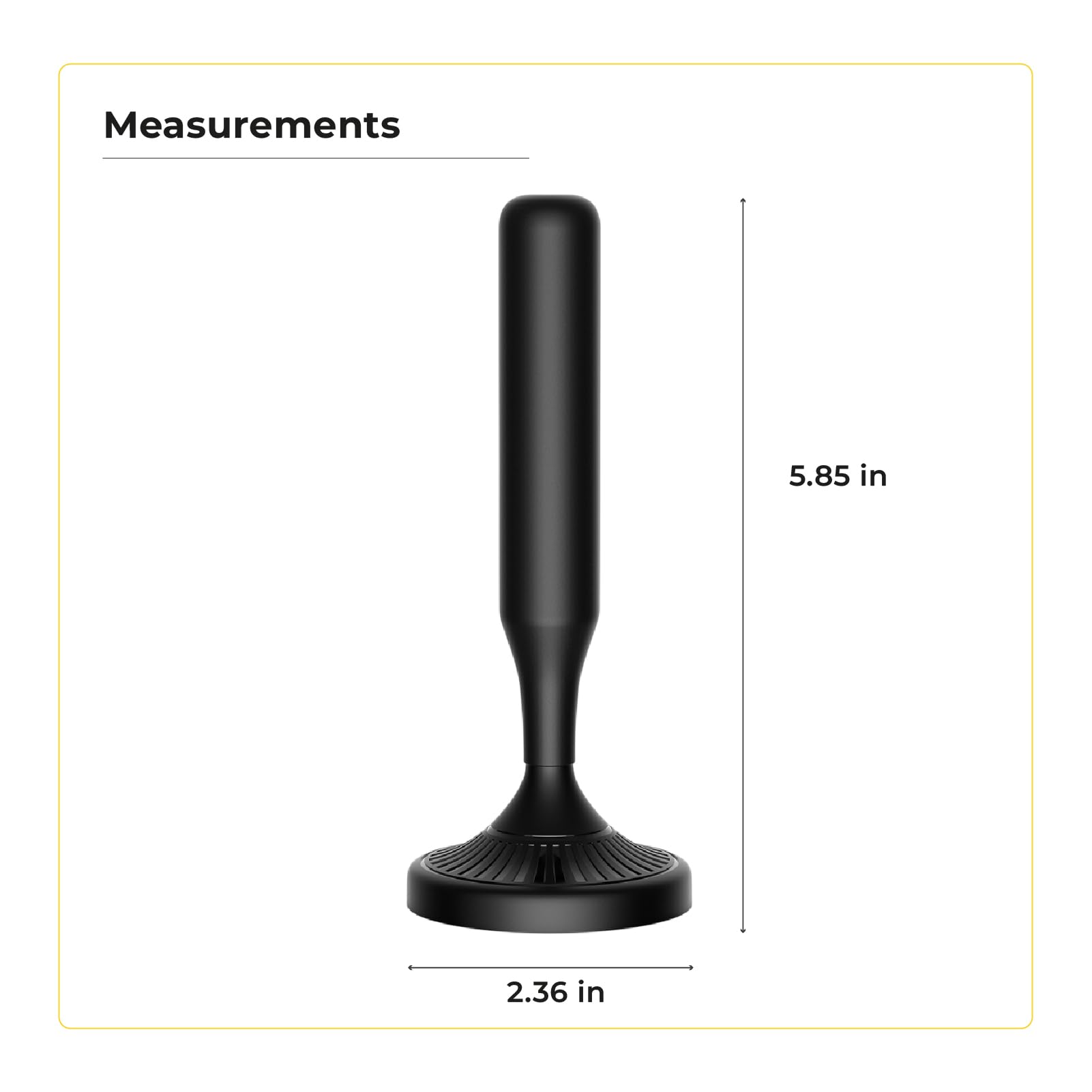 Key4less Antenne TV d'intérieur pour Smart TV - Antenne HDTV numérique avec base magnétique, amplificateur de signal amplifié, réception longue portée à 360° pour les chaînes locales, prend en charge