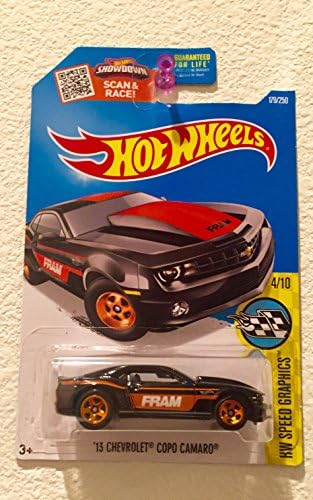 NEW Hot Wheels 13' CHEVROLET COPO CAMARO (BLACK) 4/10 Speed Graphics 179/250 image 3