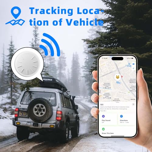 Image of GPS Tracker for Vehicles Work with Apple Find My(iOS Only), 2PCS Tracker Device for Vehicles No Subscription Car Tracker Device Hidden, Magnetic Real-Time GPS Tracker for Cars Bikes (Black)