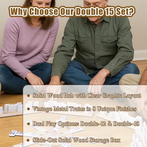 Double 15 Mexican Train Dominoes Juego de Mesa Clásico miniatura 6