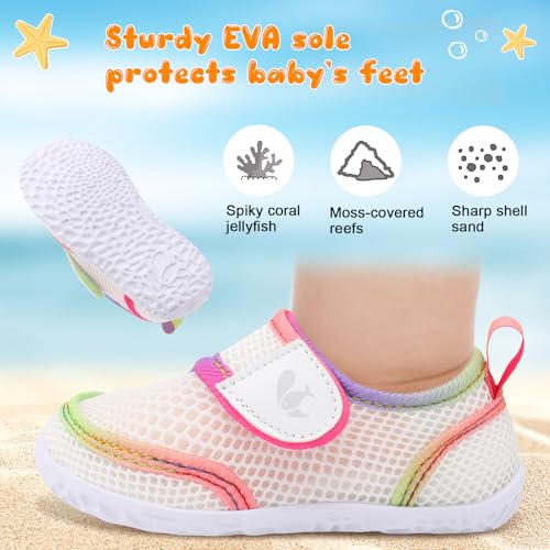 Image of FEETCITY Toddler Water Shoes Boys Girls Swim Shoes Quick Dry Kids Aqua Socks Barefoot for Beach Swimming Pool