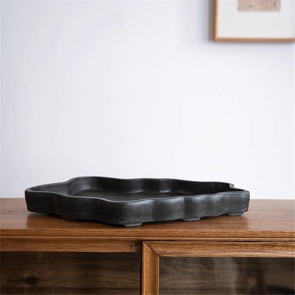 Versatile Sottovaso for Piante Grande Irregolare in Ceramica di Argilla Viola